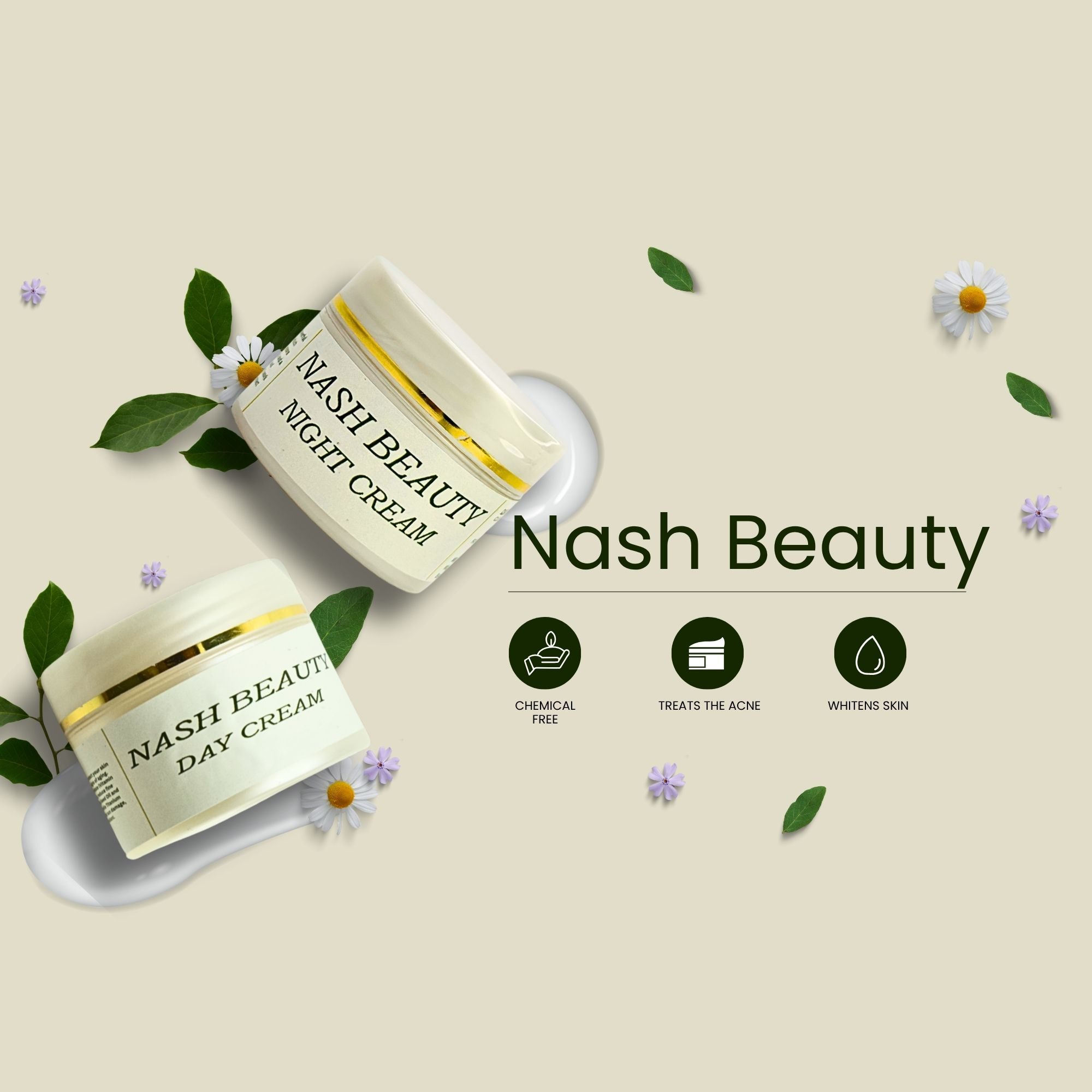 Green Minimalist Beauty Skincare Banner